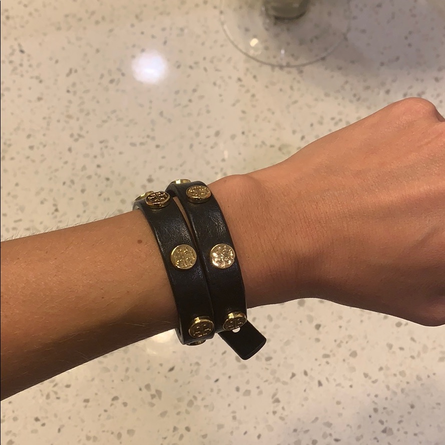 Tory Burch Diuble Wrap Logo Bracelet